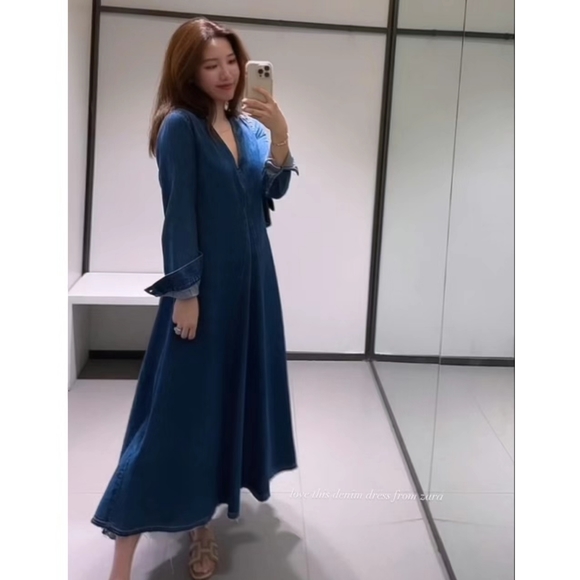 NWT Zara Long Denim Dress - 5216/052 - Picture 14 of 16